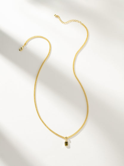 ["Birthstone Pendant Necklace ", " Gold August ", " Product Image ", " Uncommon James"]
