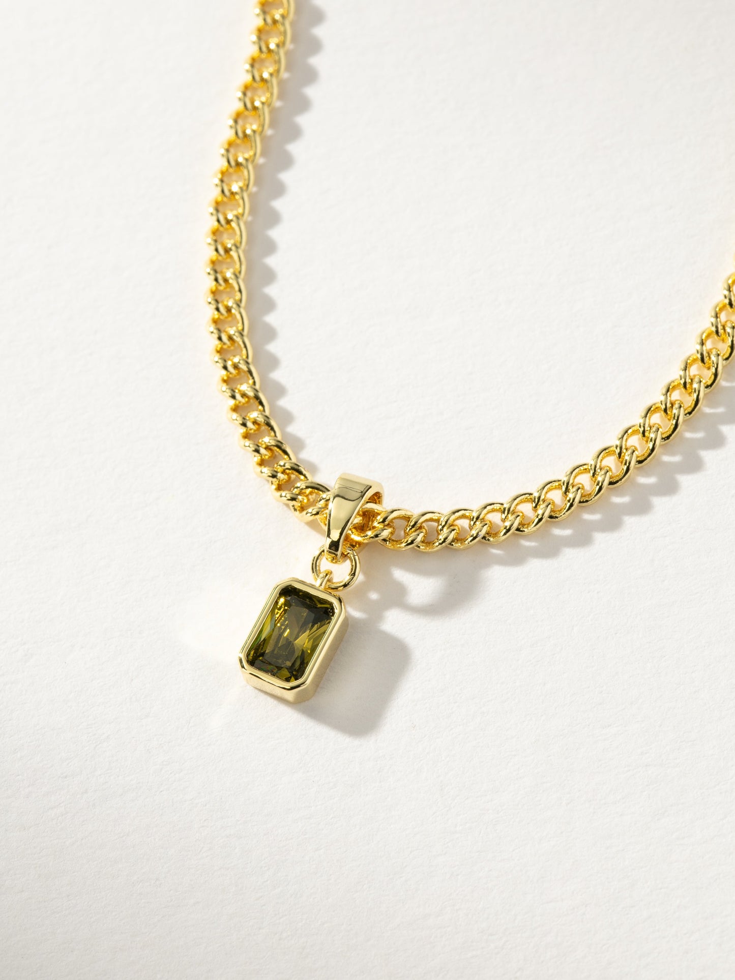 Birthstone Pendant Necklace | Gold August | Product Detail Image | Uncommon James