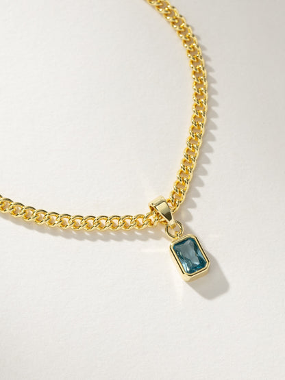 ["Birthstone Pendant Necklace ", " Gold December ", " Product Detail Image ", " Uncommon James"]