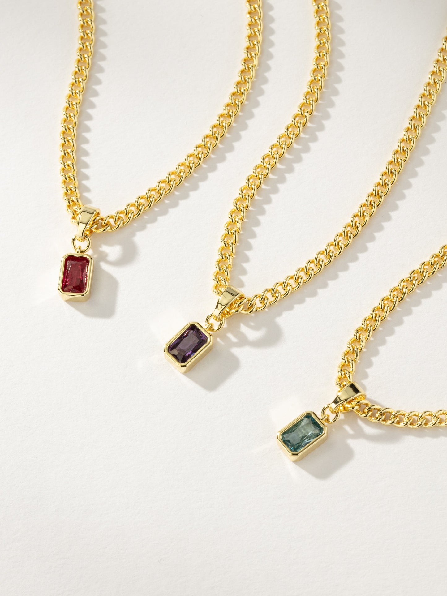 Birthstone Pendant Necklace | Gold | Group Image | Uncommon James