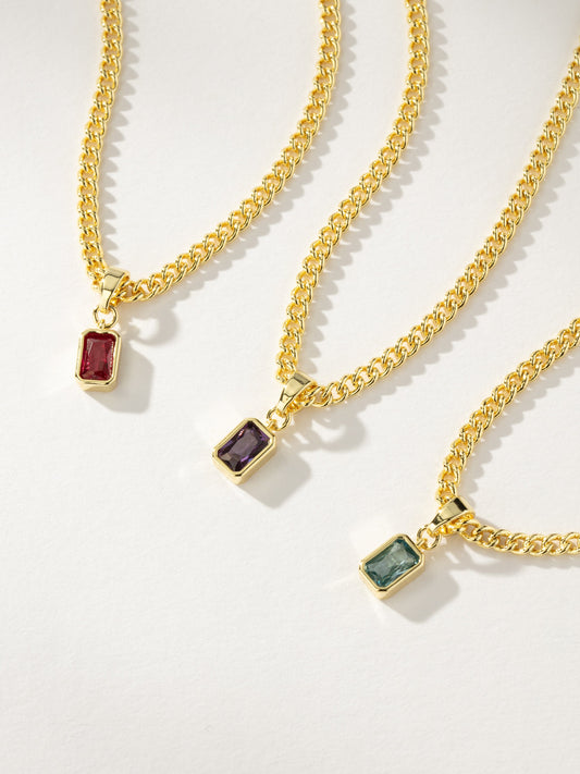 Birthstone Pendant Necklace | Gold | Group Image | Uncommon James