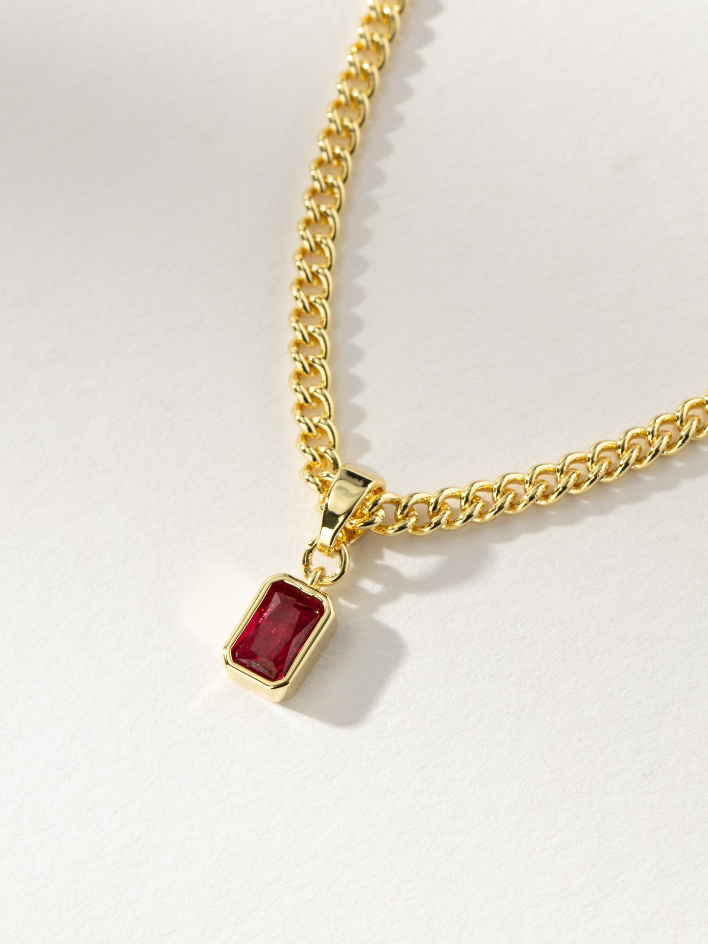 Birthstone Pendant Necklace | Gold January | Product Detail Image | Uncommon James