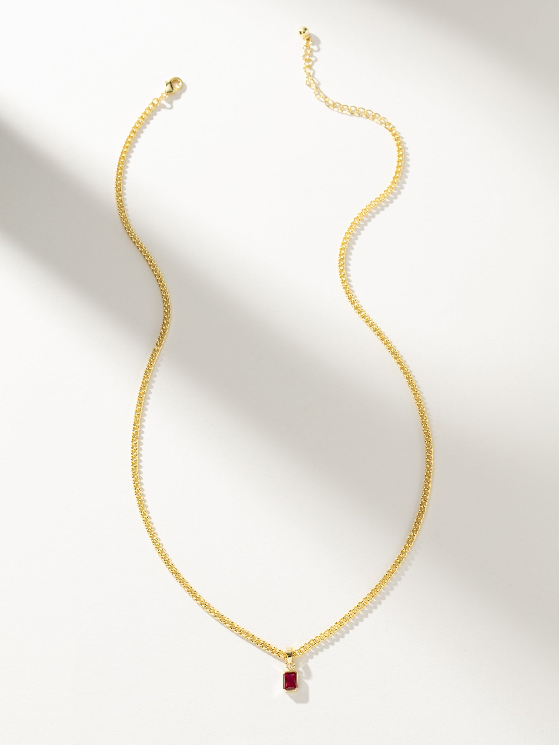 Birthstone Pendant Necklace | Gold July | Product Image | Uncommon James