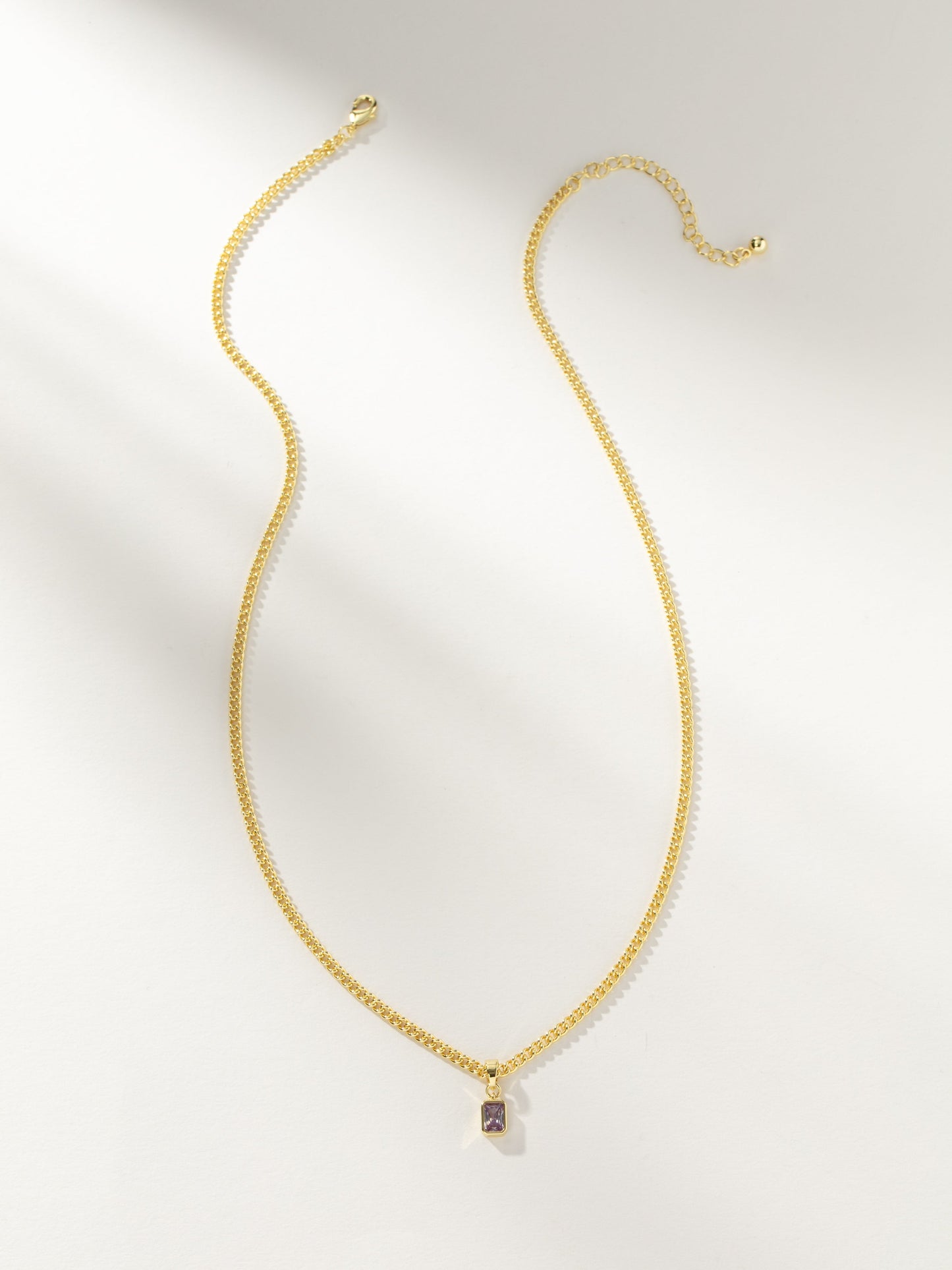Birthstone Pendant Necklace | Gold June | Product Image | Uncommon James