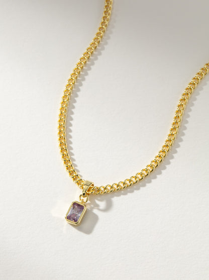 ["Birthstone Pendant Necklace ", " Gold June ", " Product Detail Image ", " Uncommon James"]