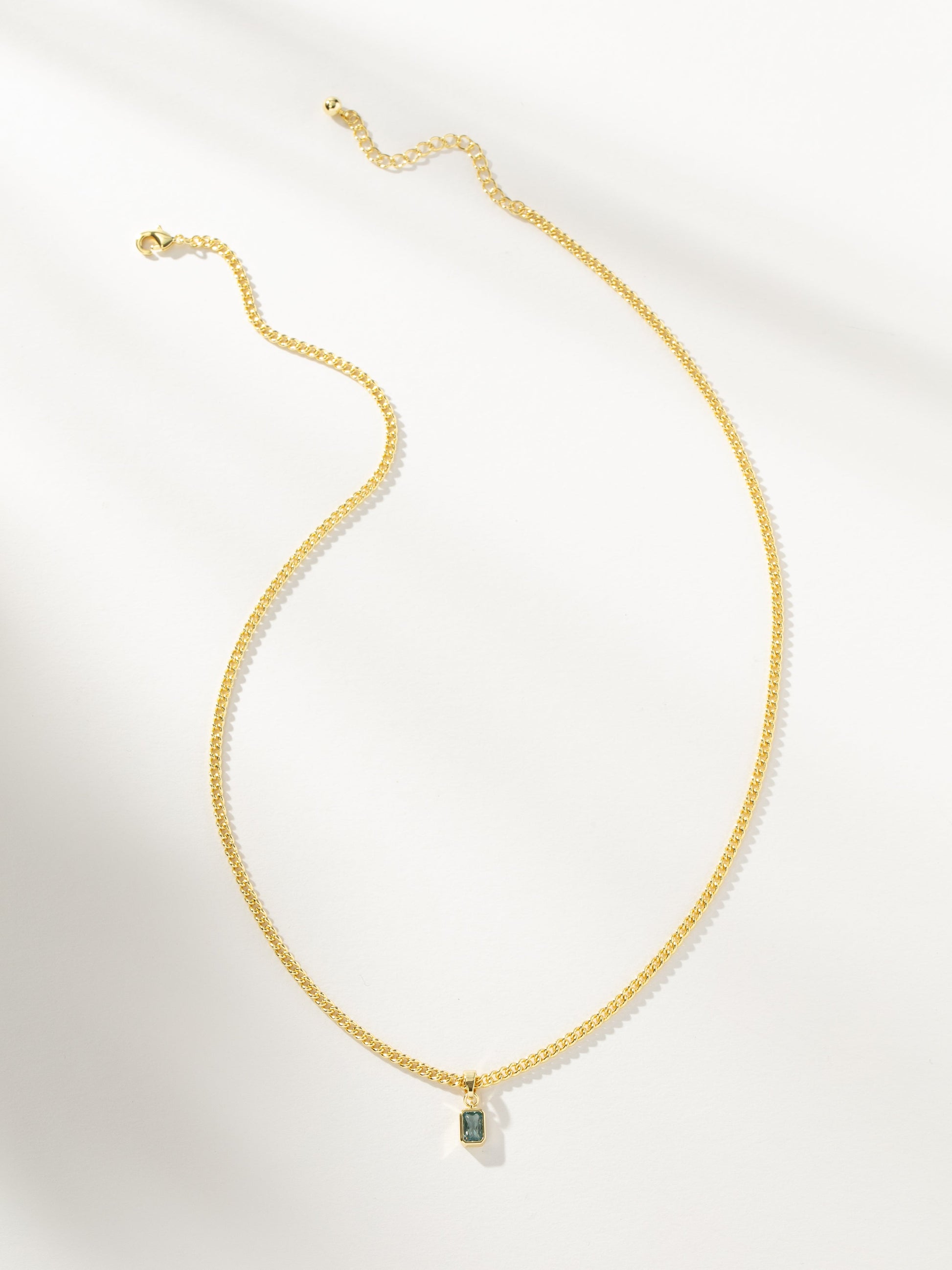 Birthstone Pendant Necklace | Gold March | Product Image | Uncommon James