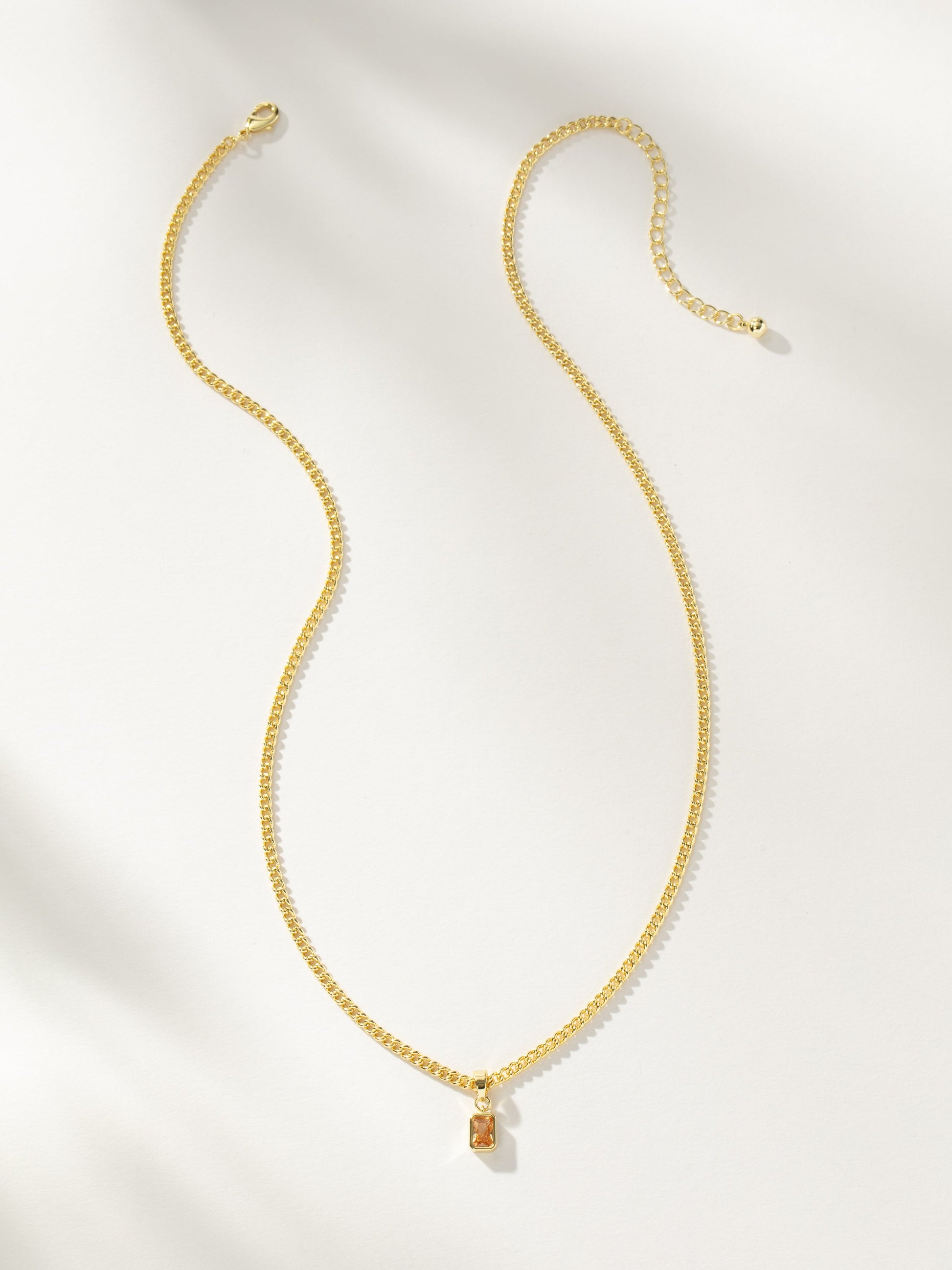 Birthstone Pendant Necklace | Gold November | Product Image | Uncommon James