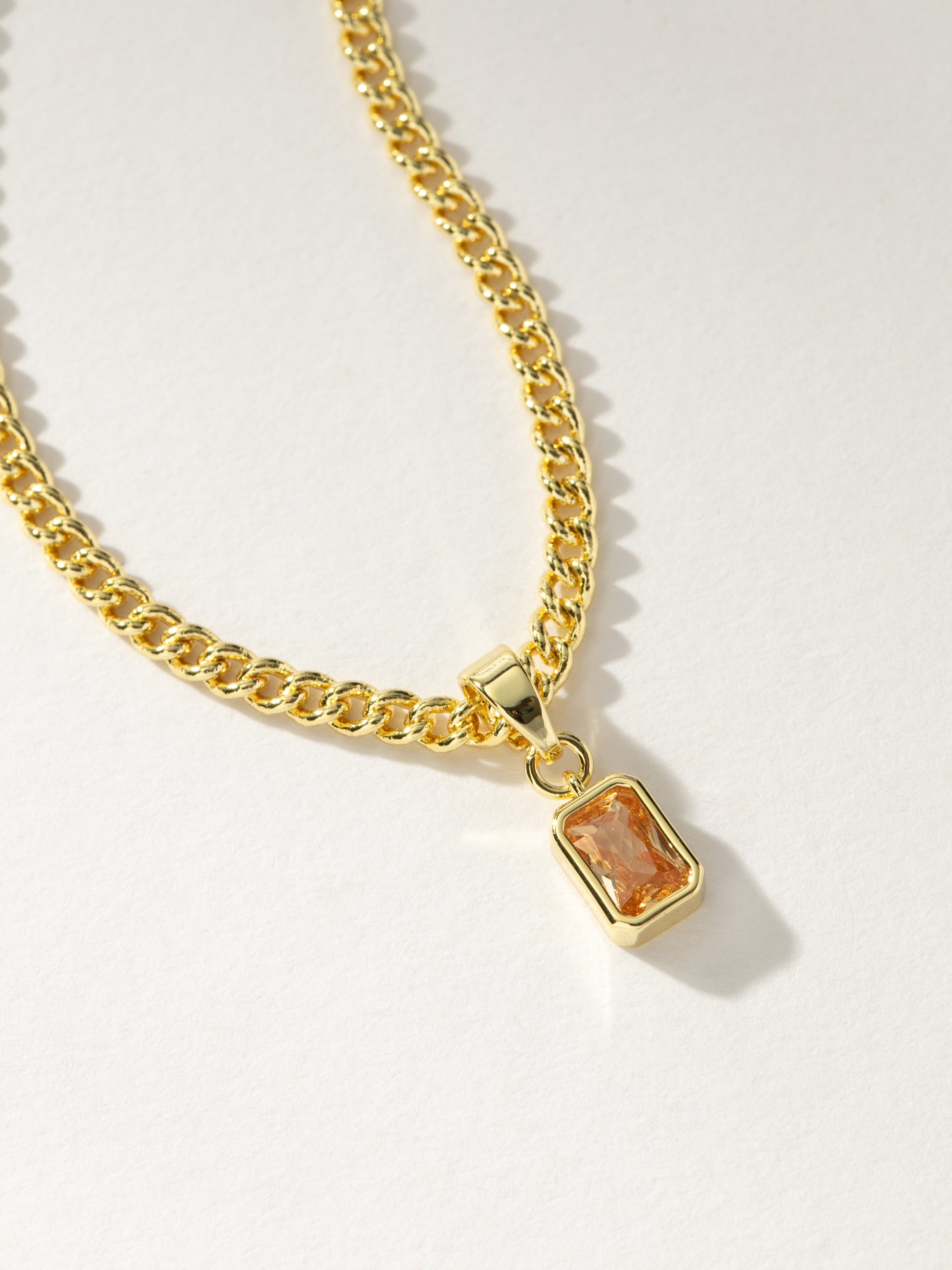 Birthstone Pendant Necklace | Gold November | Product Detail Image | Uncommon James