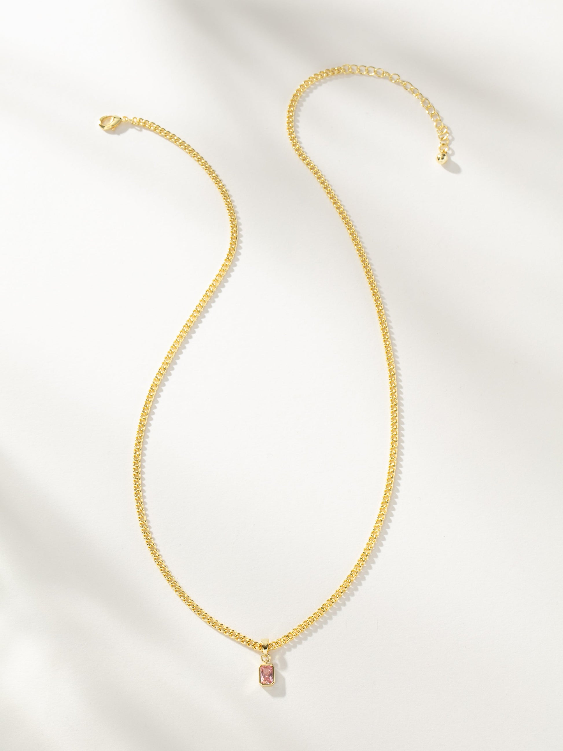 Birthstone Pendant Necklace | Gold October | Product Image | Uncommon James