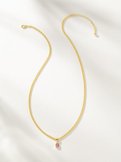 ["Birthstone Pendant Necklace ", " Gold October ", " Product Image ", " Uncommon James"]