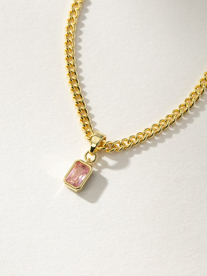 ["Birthstone Pendant Necklace ", " Gold October ", " Product Detail Image ", " Uncommon James"]