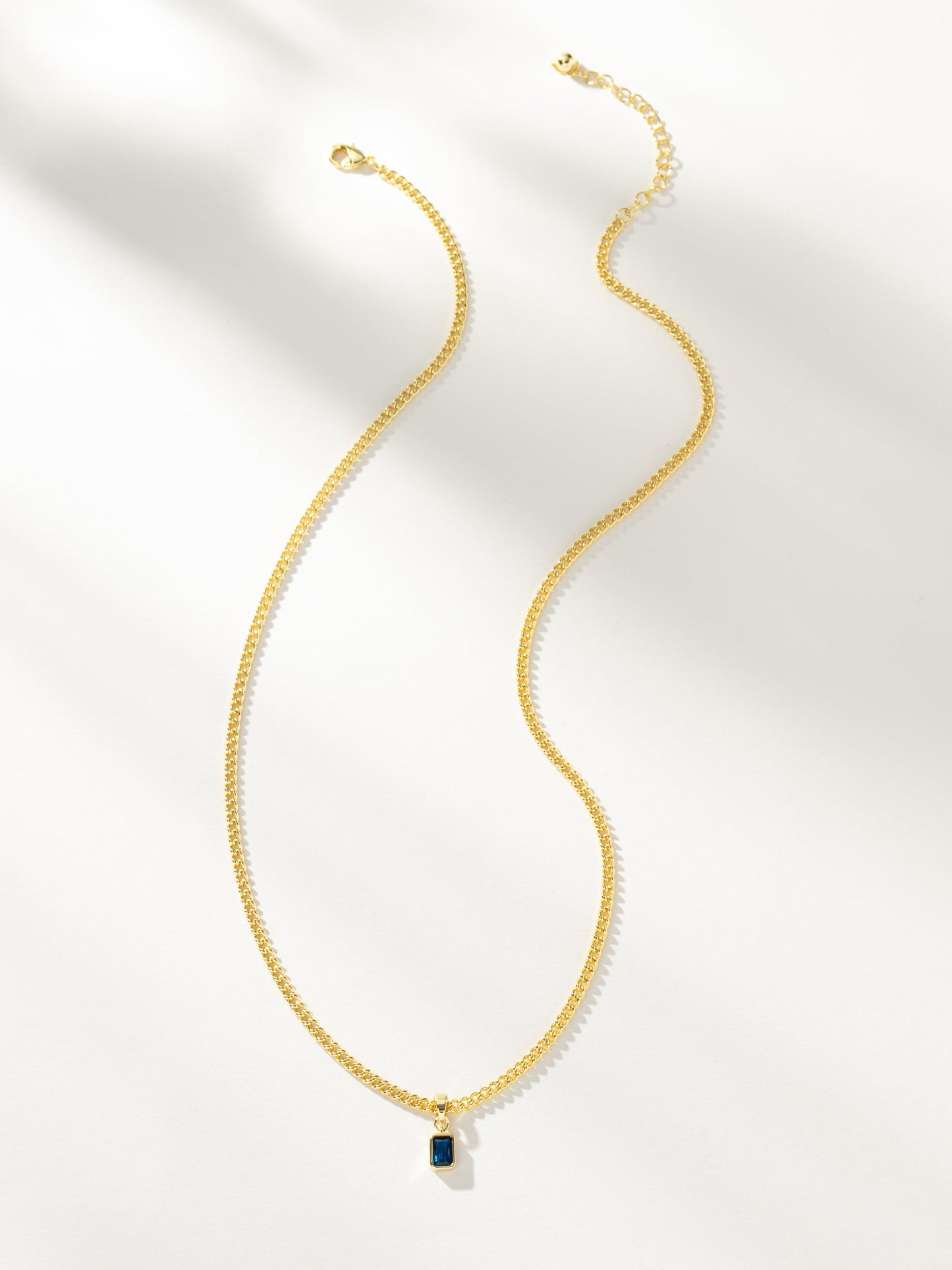Birthstone Pendant Necklace | Gold September | Product Image | Uncommon James