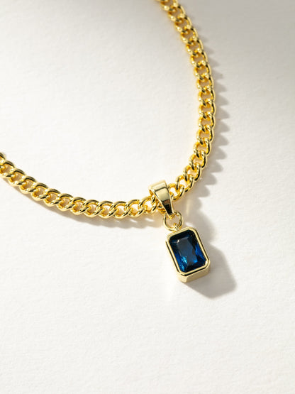 ["Birthstone Pendant Necklace ", " Gold September ", " Product Detail Image ", " Uncommon James"]
