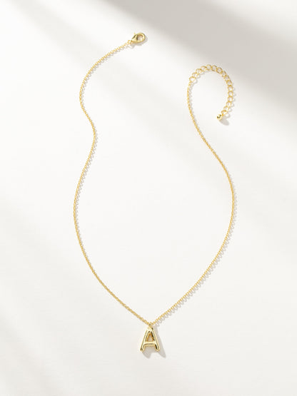 ["Bubble Letter Necklace ", " Gold ", " Product Image ", " Uncommon James"]