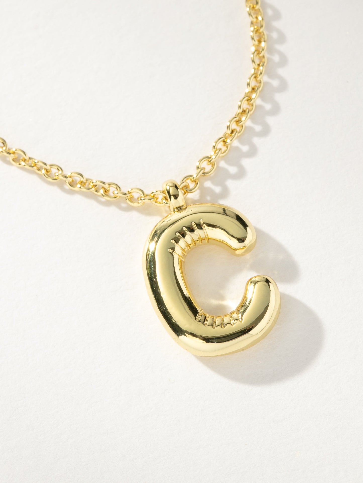 Bubble Letter Necklace | Gold C | Product Image | Uncommon James