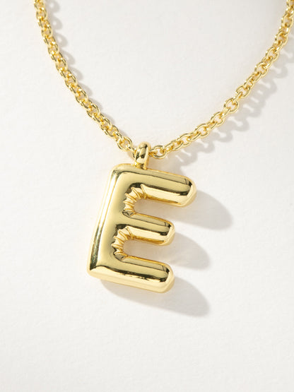 ["Bubble Letter Necklace ", " Gold E ", " Product Image ", " Uncommon James"]