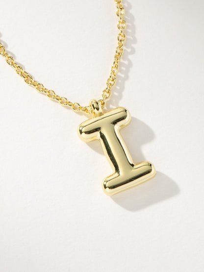 ["Bubble Letter Necklace ", " Gold I ", " Product Image ", " Uncommon James"]