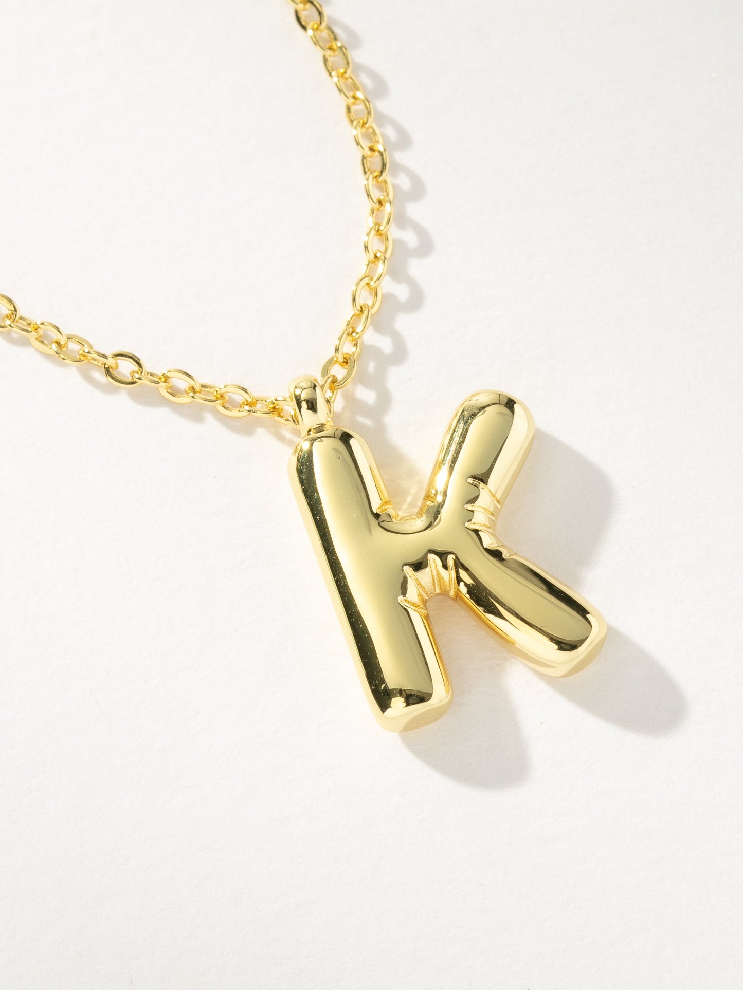 Bubble Letter Necklace | Gold K | Product Image | Uncommon James