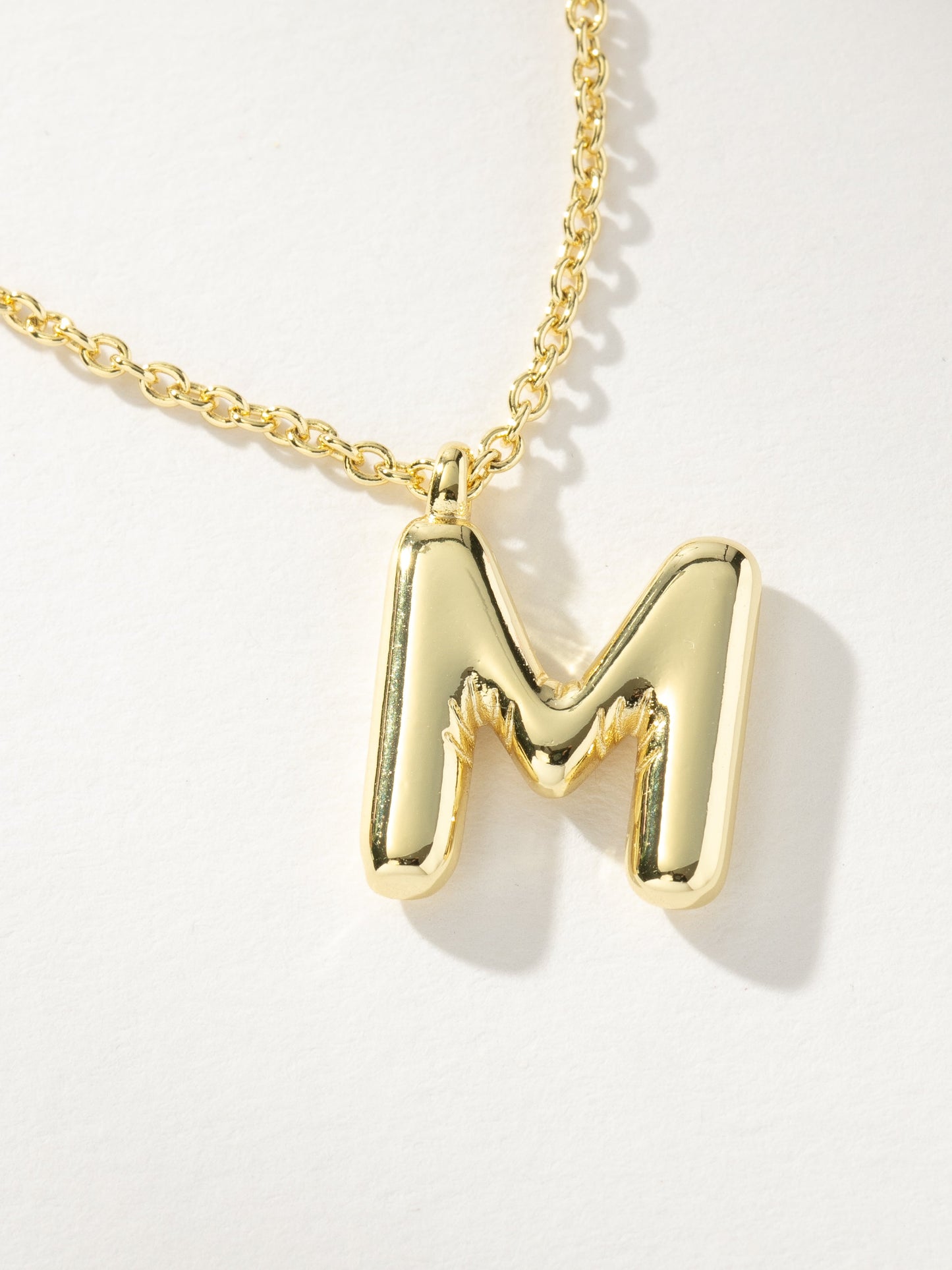 Bubble Letter Necklace | Gold M | Product Image | Uncommon James
