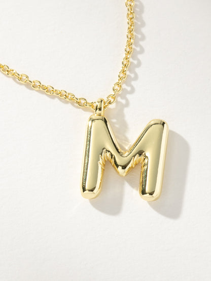 ["Bubble Letter Necklace ", " Gold M ", " Product Image ", " Uncommon James"]