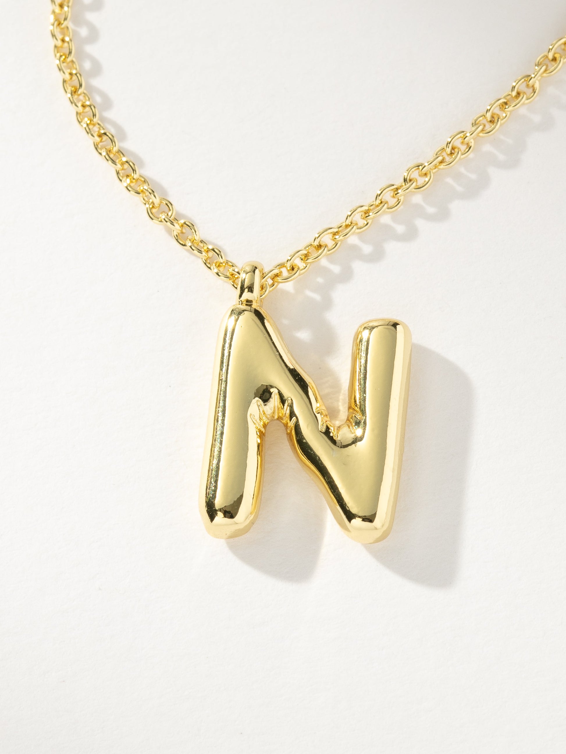 Bubble Letter Necklace | Gold N | Product Image | Uncommon James