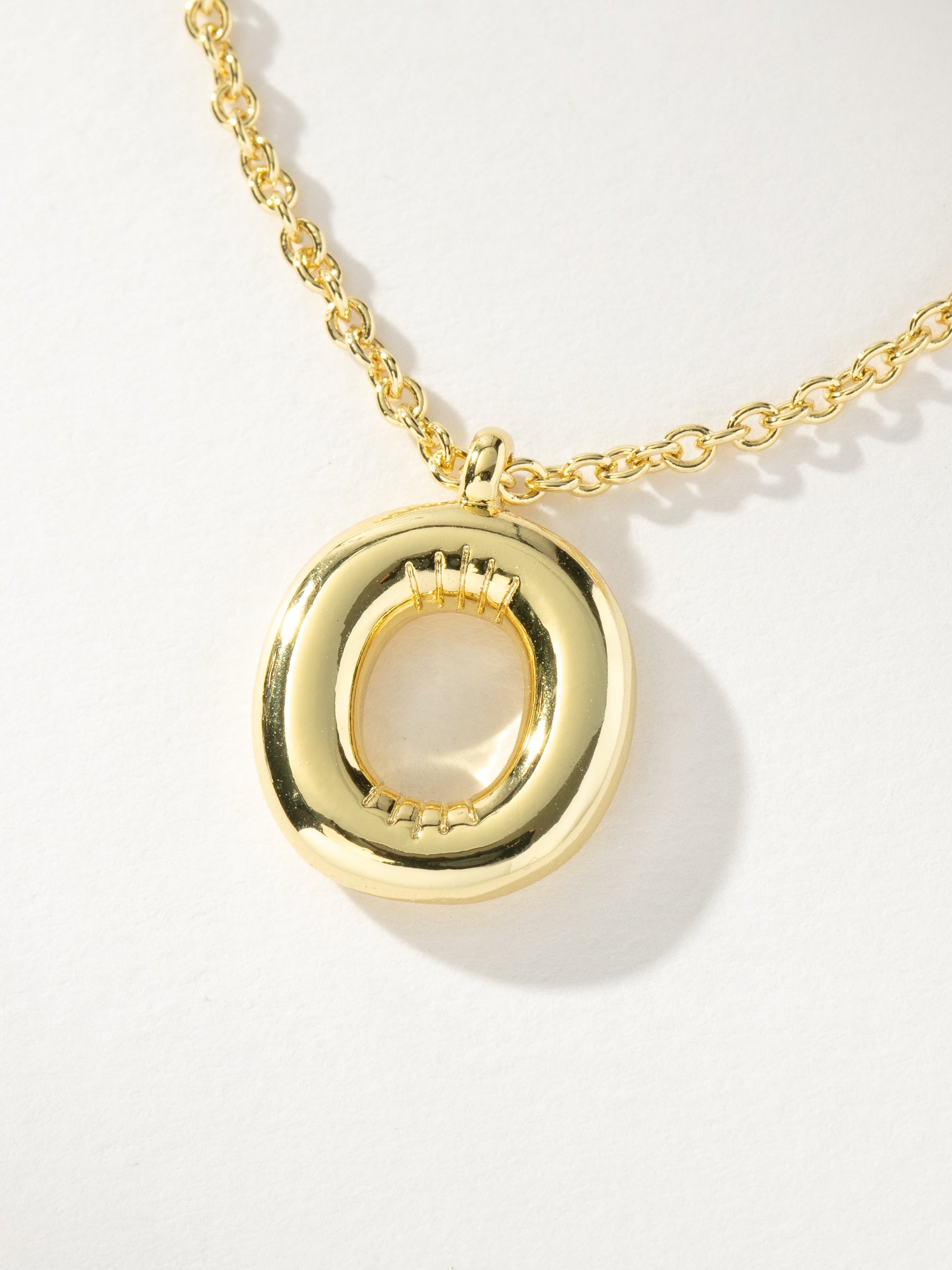 Bubble Letter Necklace | Gold O | Product Image | Uncommon James