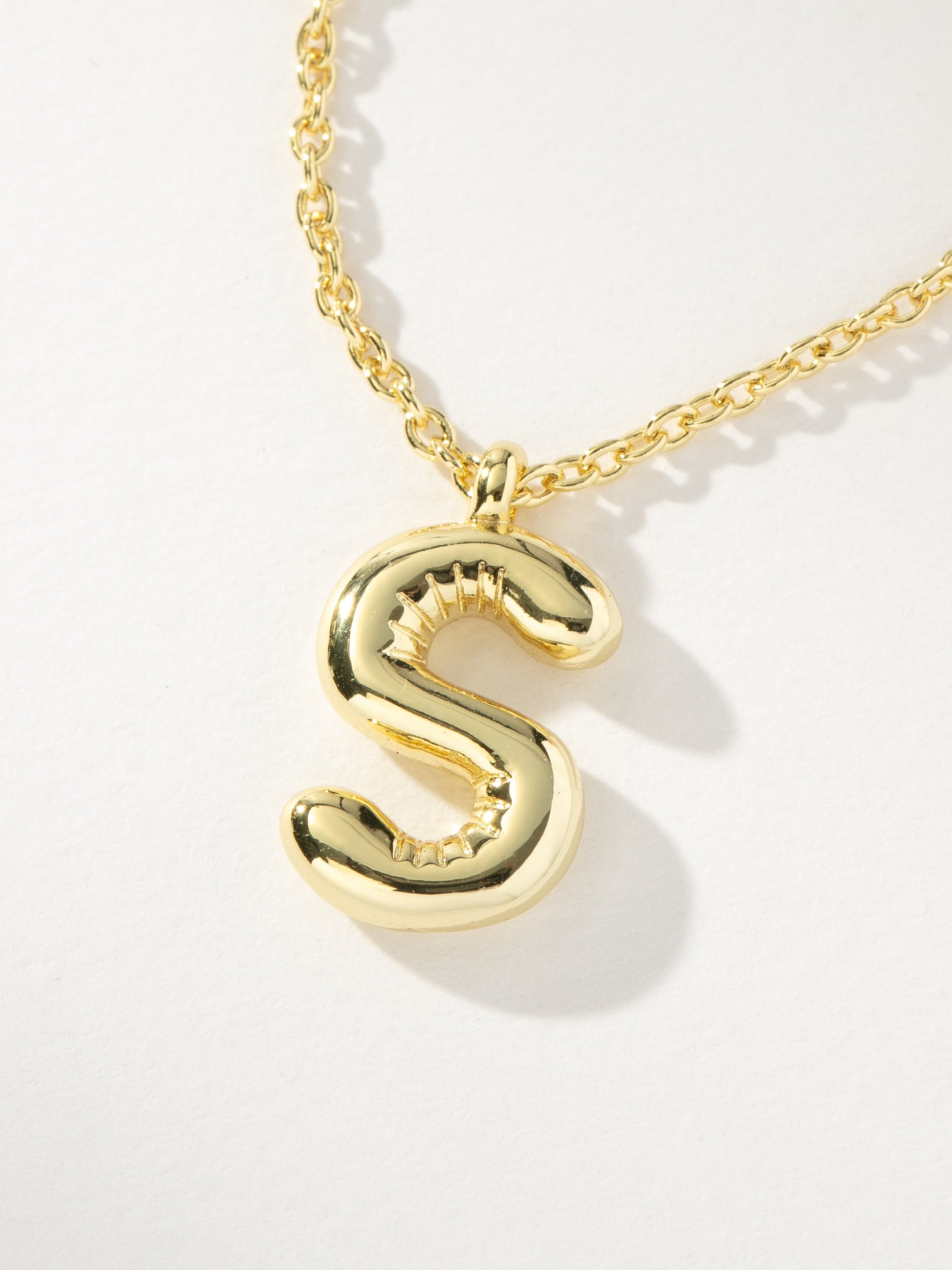 Bubble Letter Necklace | Gold S | Product Image | Uncommon James