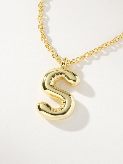 ["Bubble Letter Necklace ", " Gold S ", " Product Image ", " Uncommon James"]
