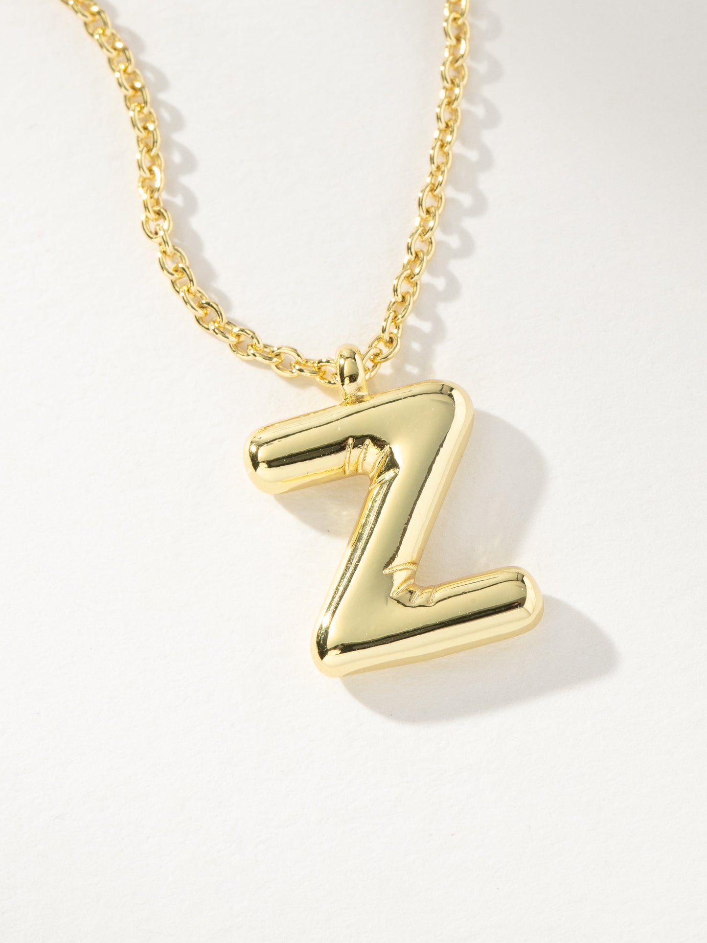 Bubble Letter Necklace | Gold Z | Product Image | Uncommon James