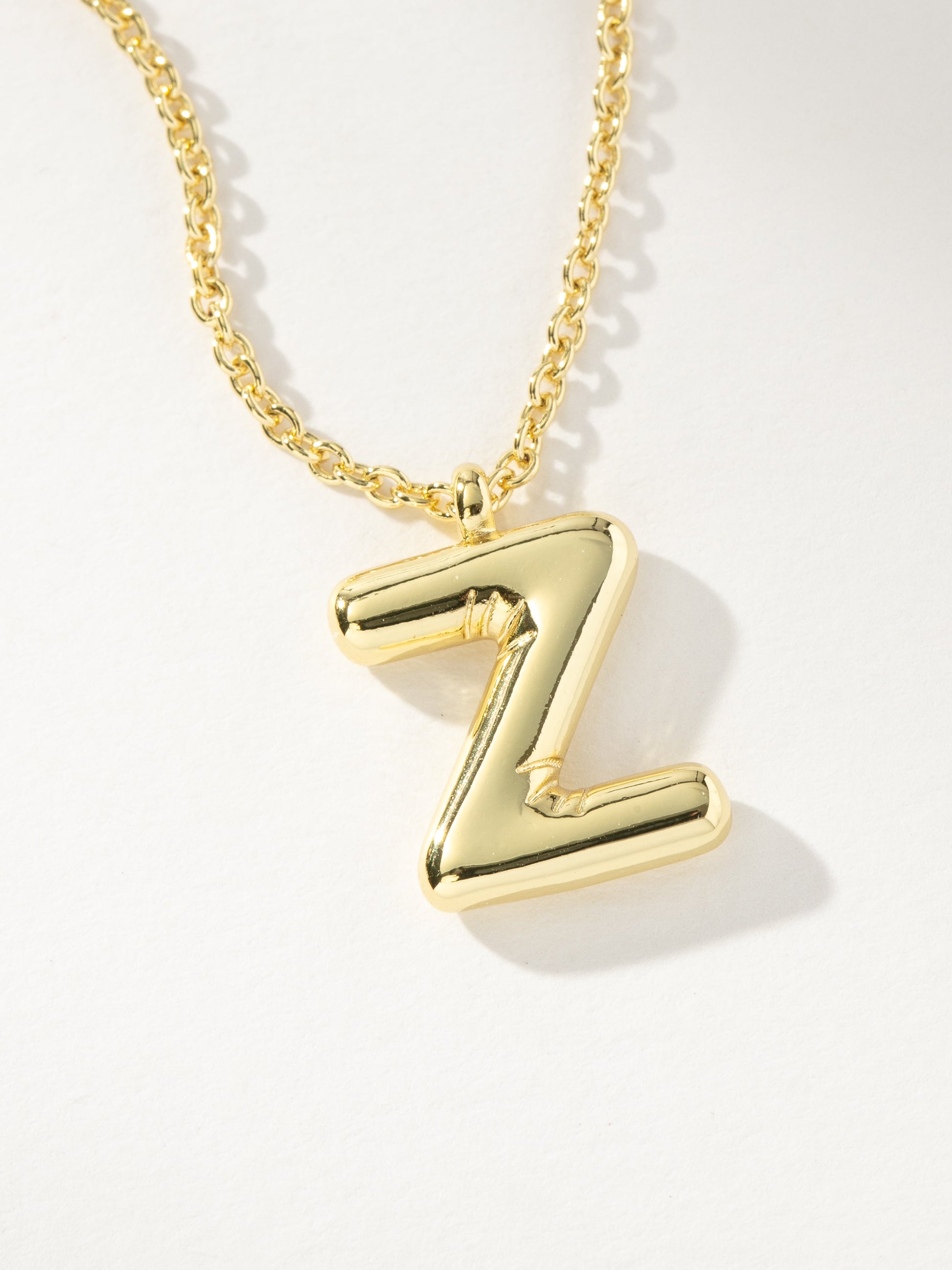 Bubble Letter Necklace | Gold Z | Product Image | Uncommon James