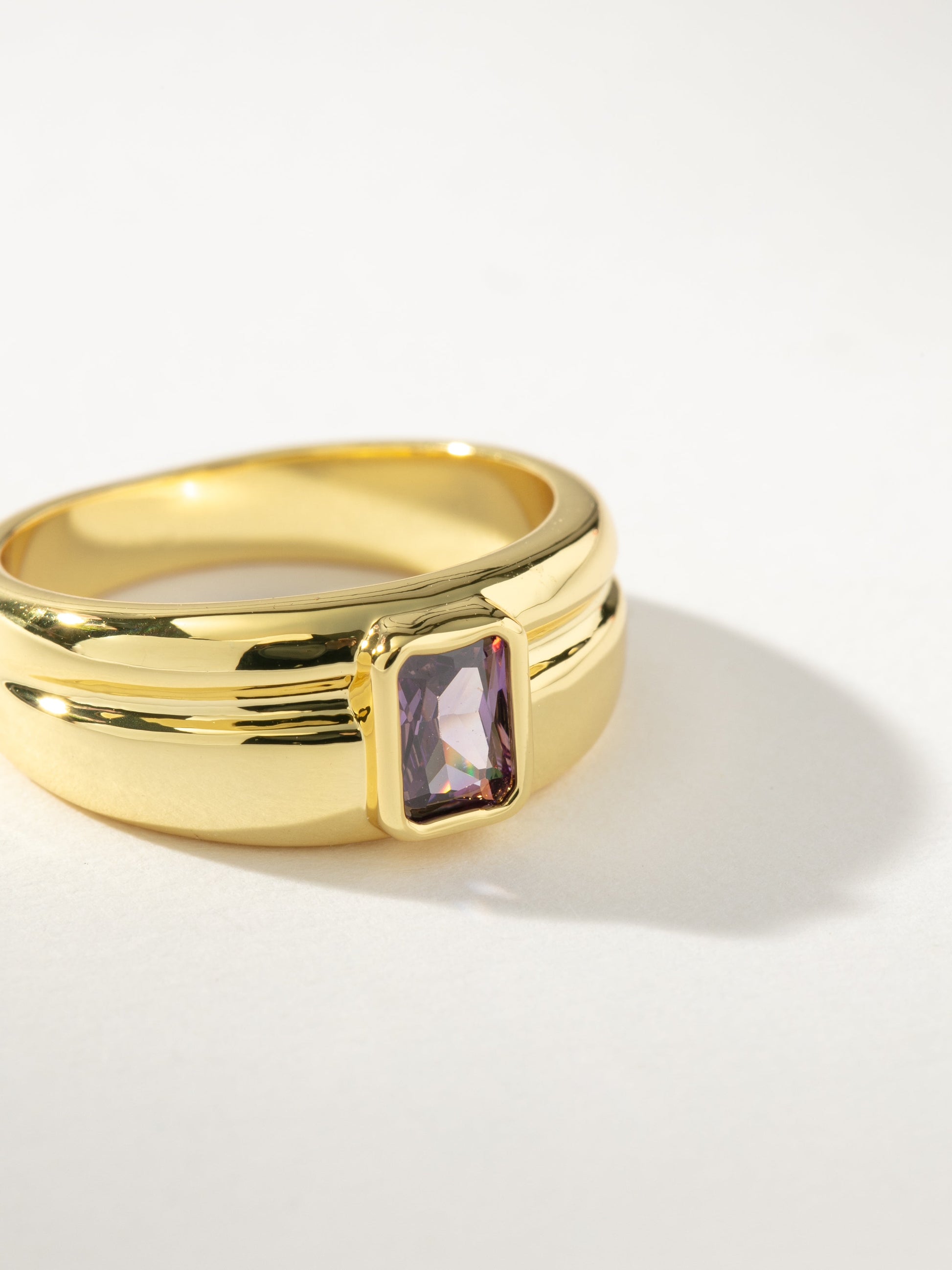 Birthstone Ring | Gold February | Product Detail Image | Uncommon James
