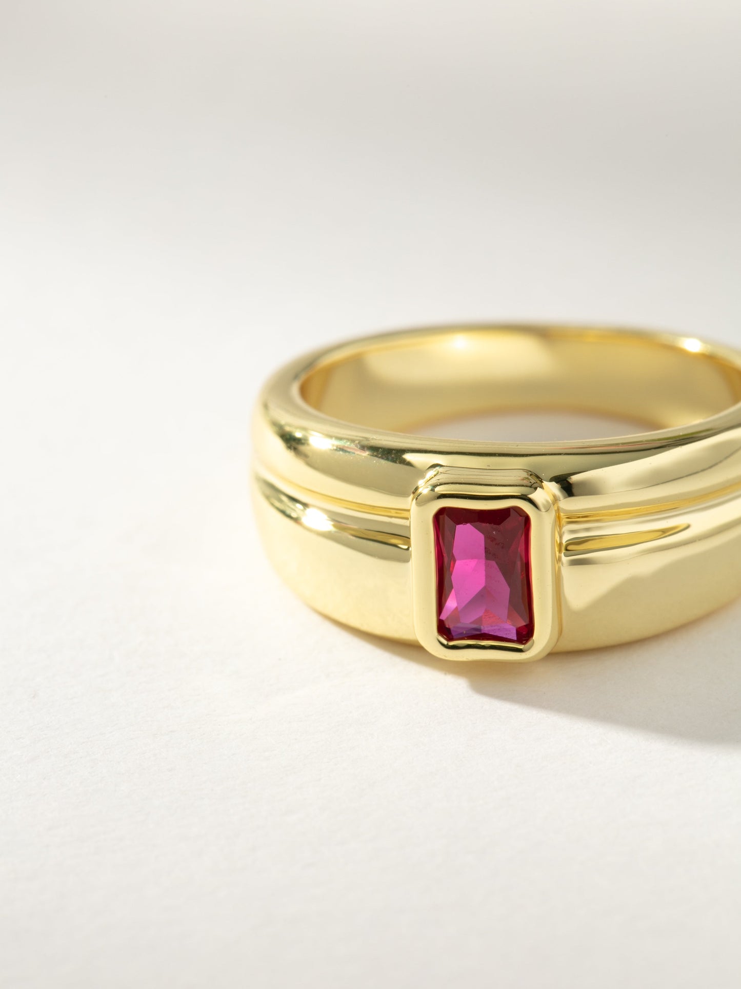 Birthstone Ring | Gold July | Product Detail Image | Uncommon James