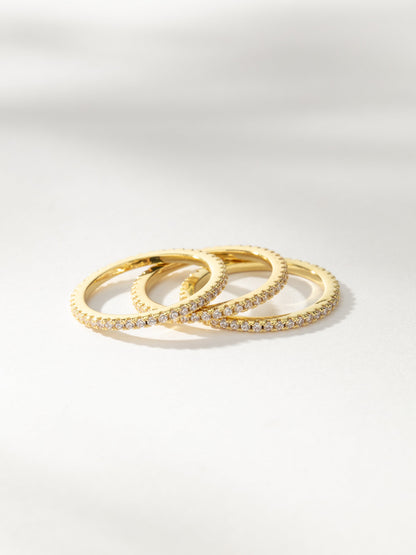 ["High Shine Ring Stack (Set of 3) ", " Gold ", " Product Image ", " Uncommon James"]