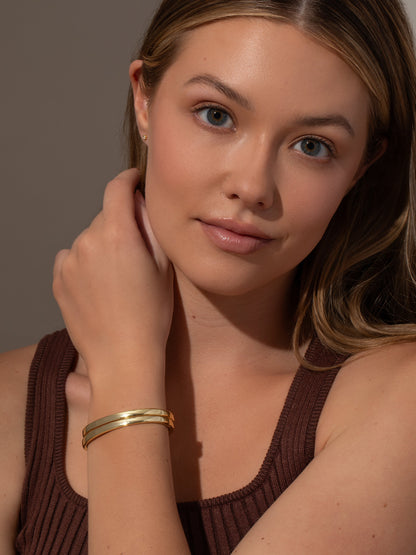 ["Daily Dose Bracelet (Set of 2) ", " Gold ", " Model Image ", " Uncommon James"]