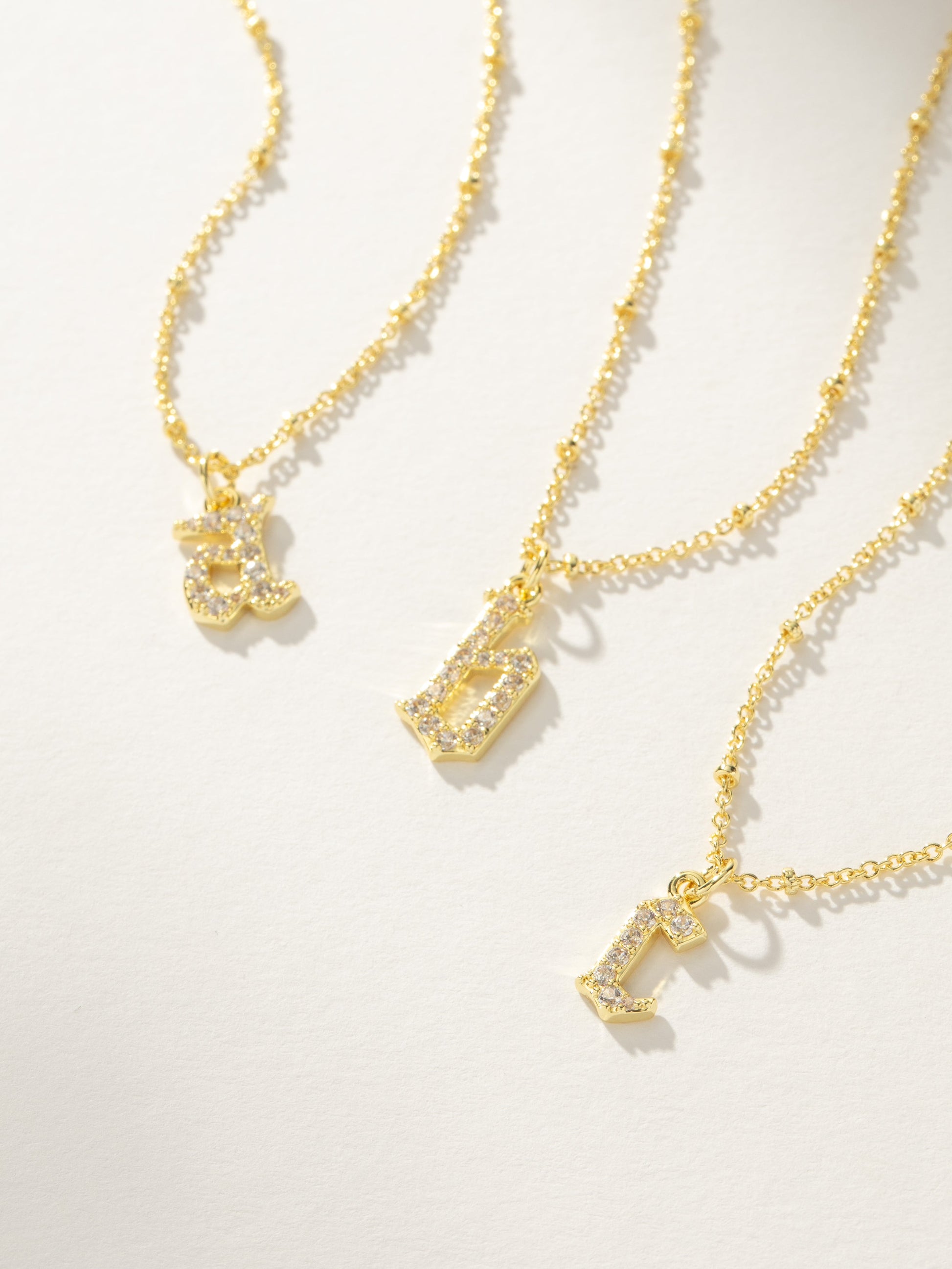 Made to Shine Initial Necklace | Gold | Group Image | Uncommon James