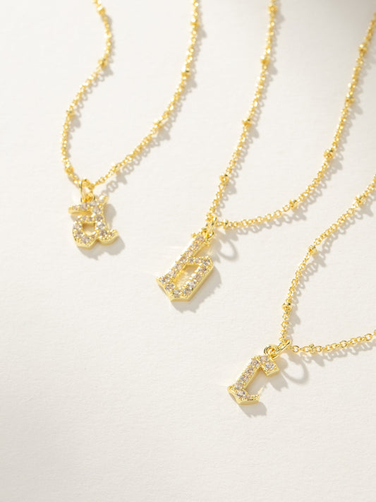 Made to Shine Initial Necklace | Gold | Group Image | Uncommon James