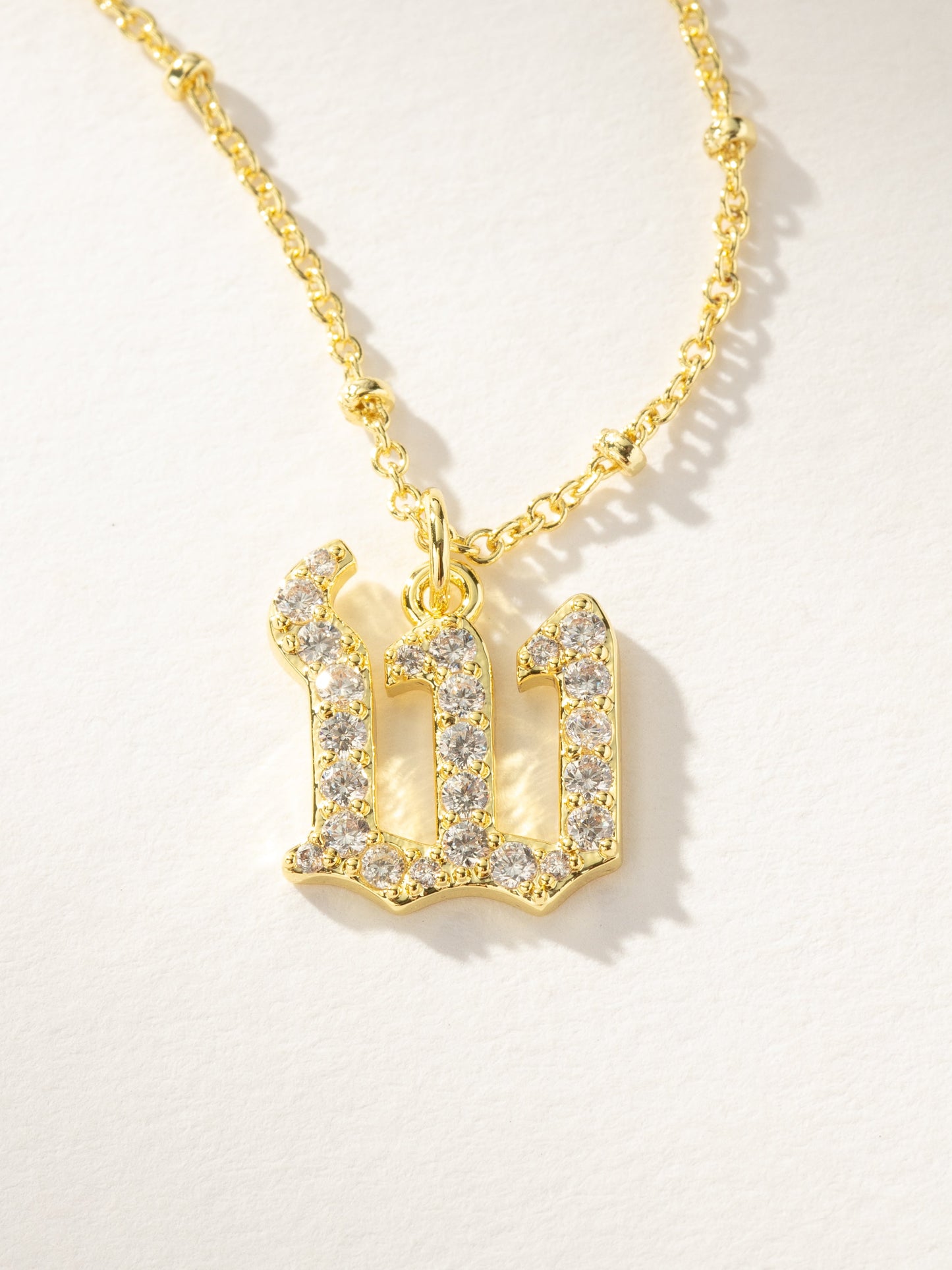 Made to Shine Initial Necklace | Gold W | Product Image | Uncommon James