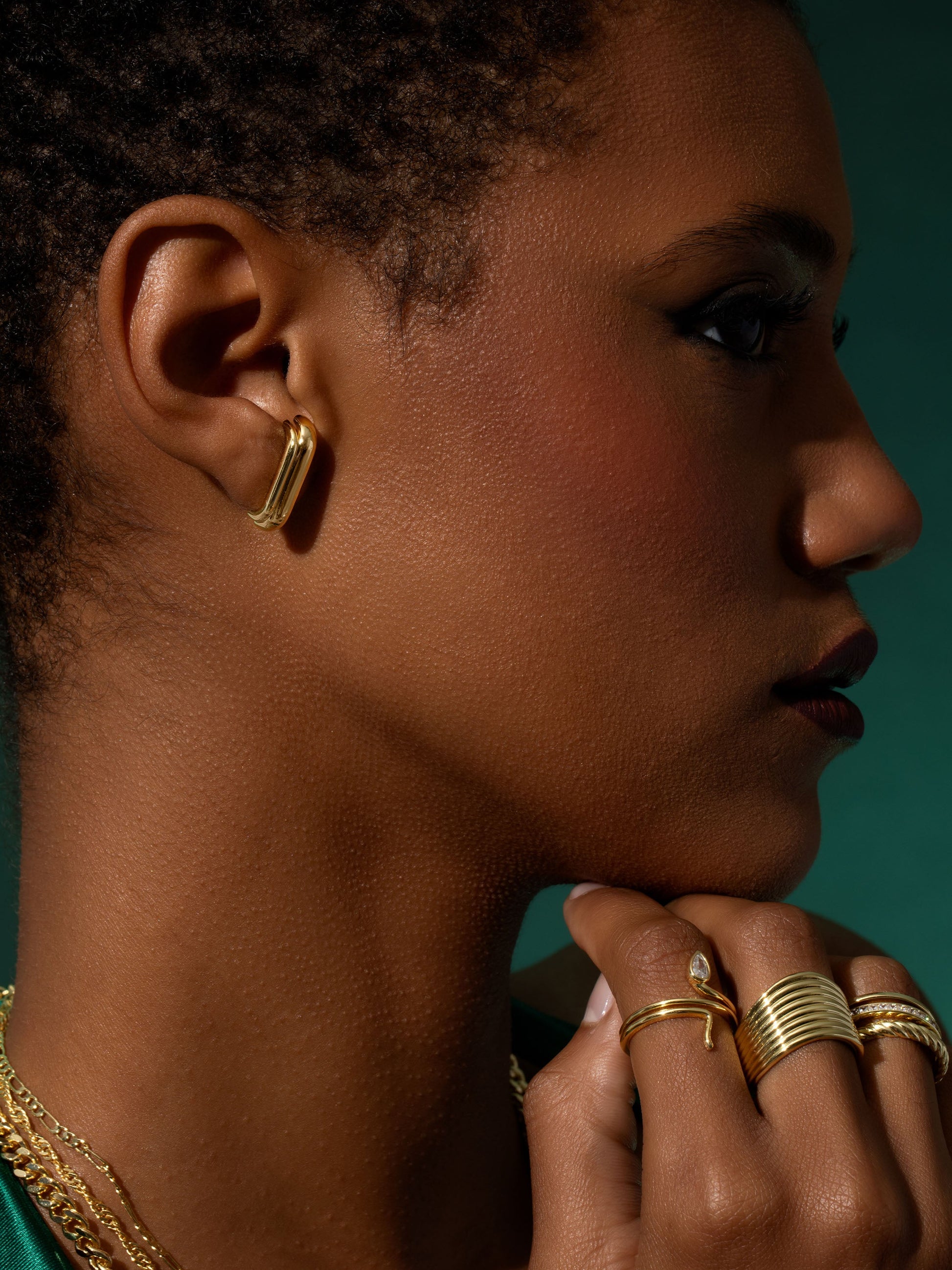 Classics Ear Climber | Gold | Campaign Image | Uncommon James