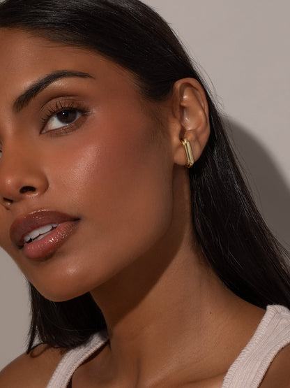 ["Classics Ear Climber ", " Gold ", " Model Image ", " Uncommon James"]