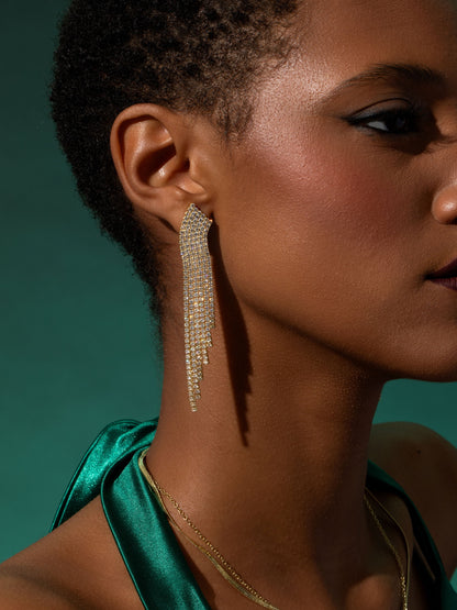 ["Up Late Statement Earrings ", " Gold ", " Campaign Image ", " Uncommon James"]