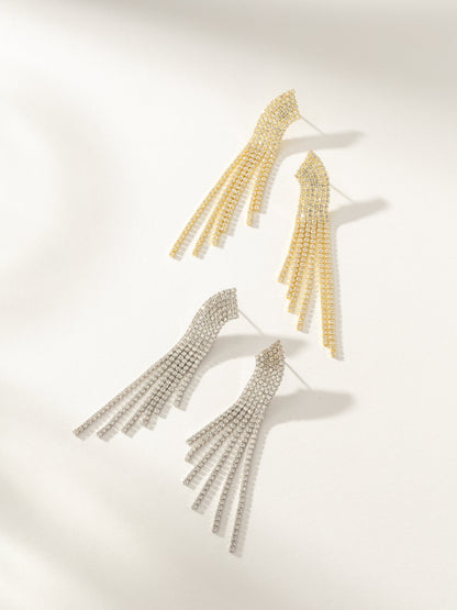 ["Up Late Statement Earrings ", " Gold Silver ", " Group Image ", " Uncommon James"]