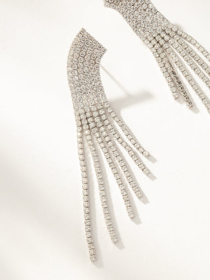 ["Up Late Statement Earrings ", " Silver ", " Product Image ", " Uncommon James"]