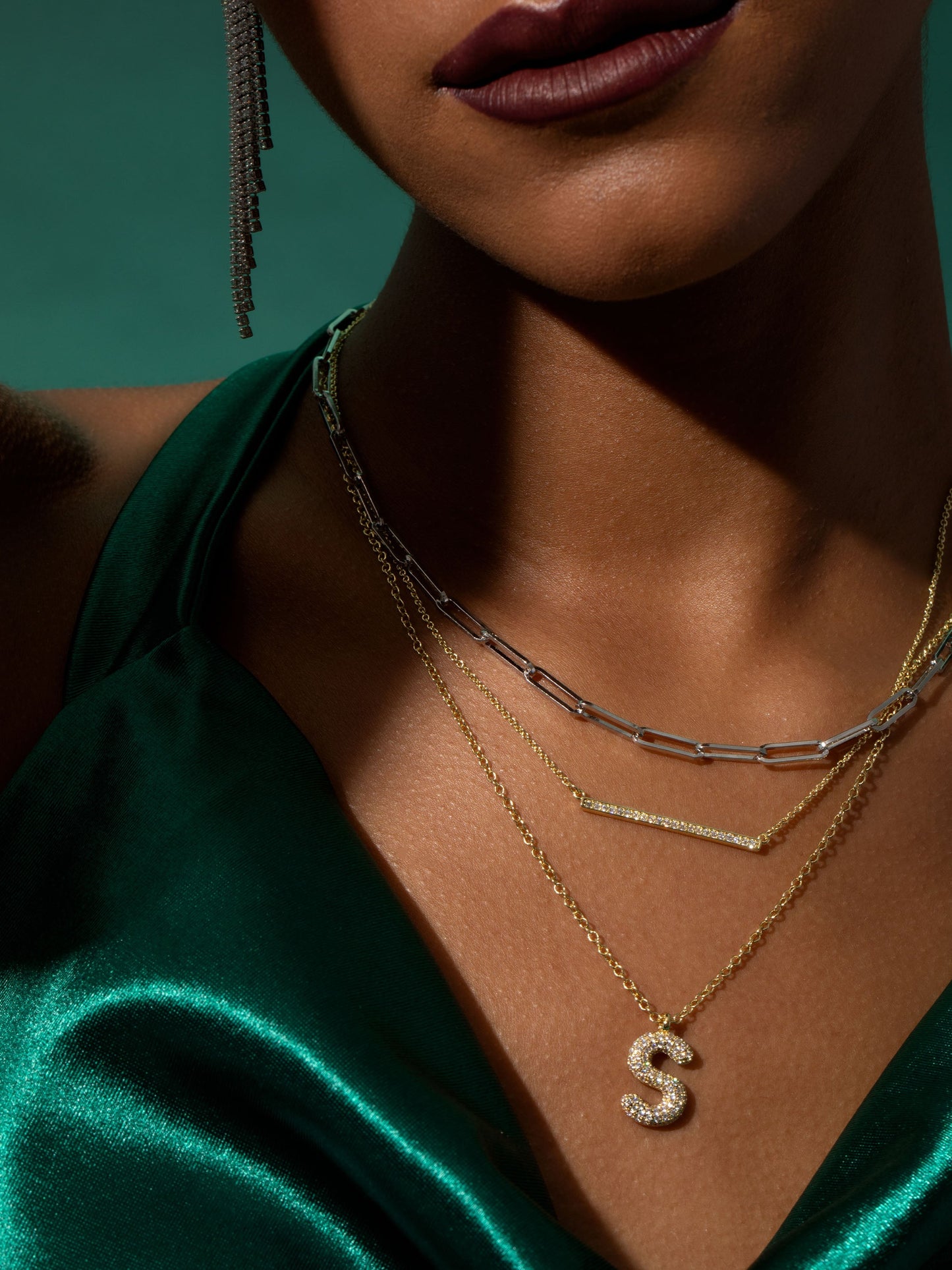 Bubble Letter Necklace 2.0 | Gold | Group Image | Uncommon James