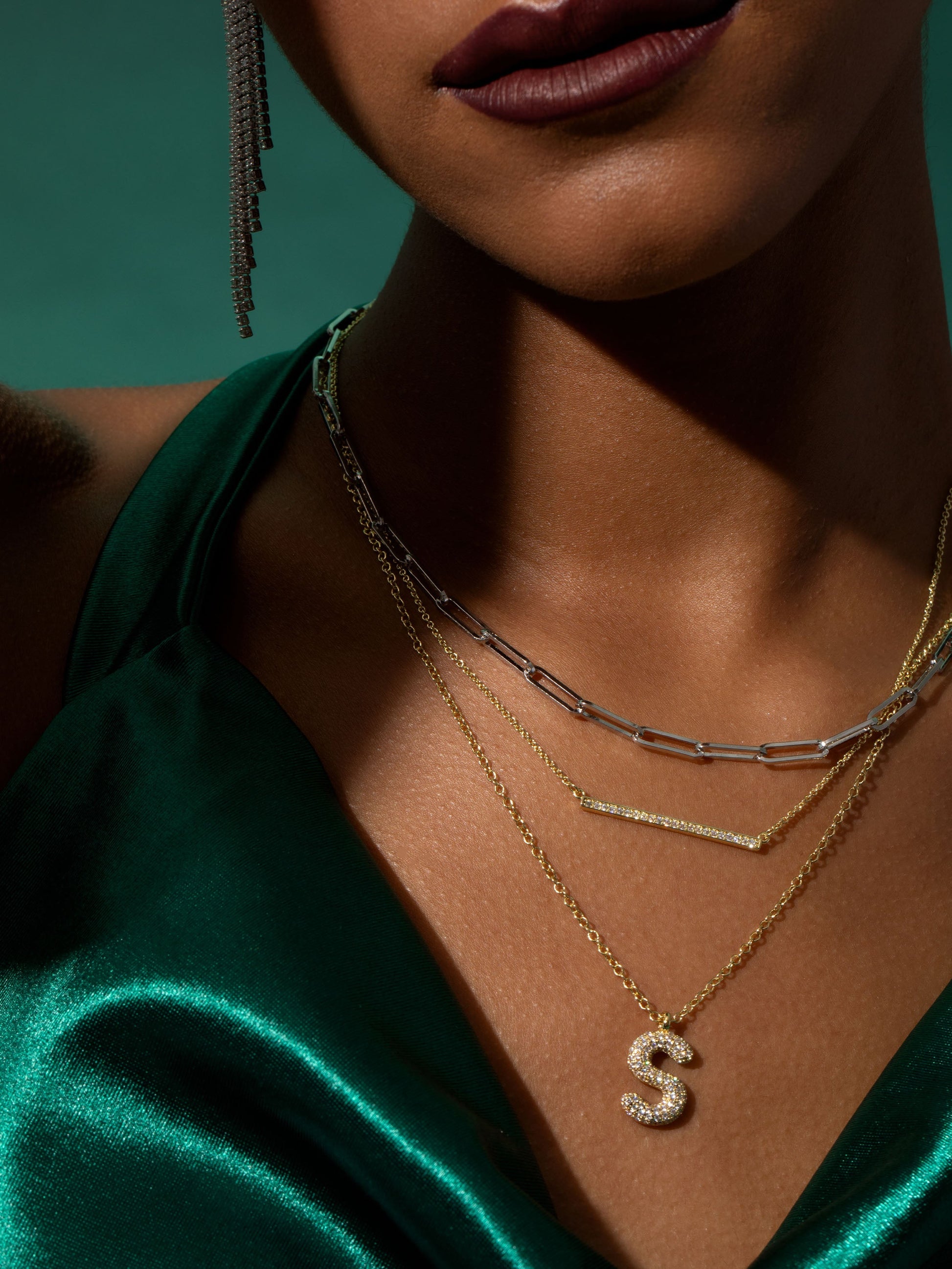 Bubble Letter Necklace 2.0 | Gold | Group Image | Uncommon James
