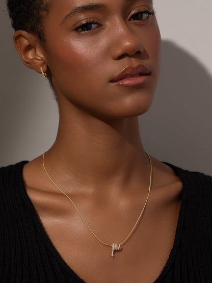 ["Coil Snake Chain Necklace ", " Gold ", " Model Image ", " Uncommon James"]
