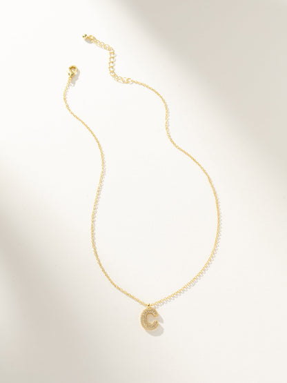 ["Bubble Letter Necklace 2.0 ", " Gold ", " Group Image ", " Uncommon James"]