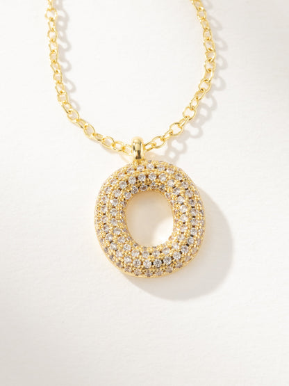 ["Bubble Letter Necklace 2.0 ", " Gold O ", " Product Image ", " Uncommon James"]