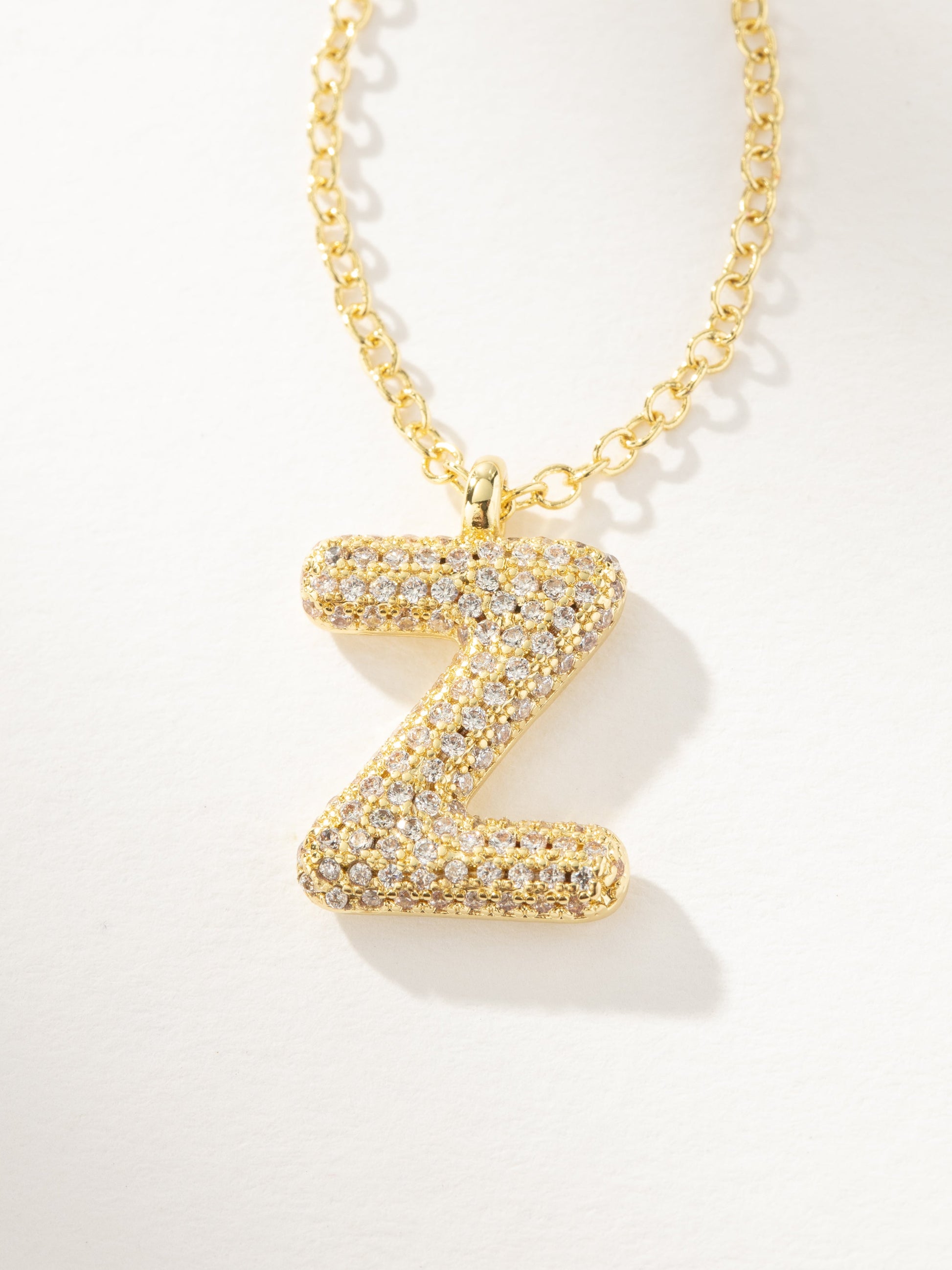 Bubble Letter Necklace 2.0 | Gold Z | Product Image | Uncommon James