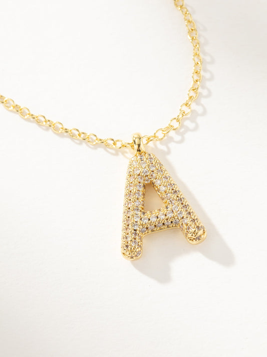 Bubble Letter Necklace 2.0 | Gold | Group Image | Uncommon James