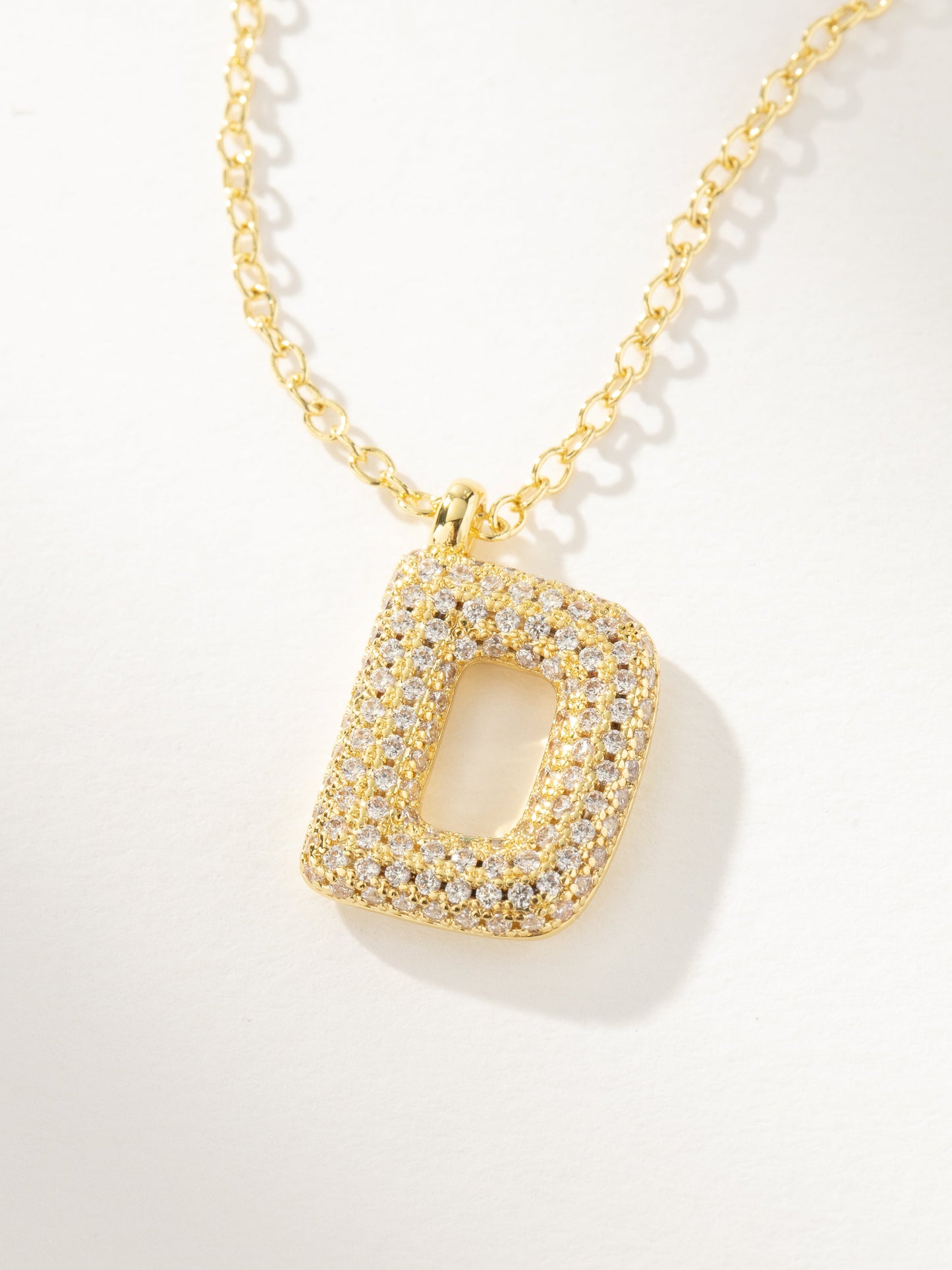 Bubble Letter Necklace 2.0 | Gold D | Product Image | Uncommon James